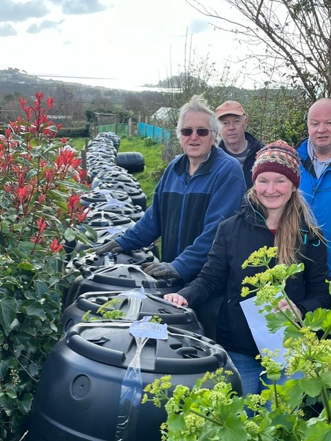 allotment volunteers and water butts